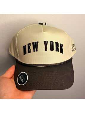 Goodlife New York Beige/Brown Solid Trucker Snapback Cap Adjustable One Size Men